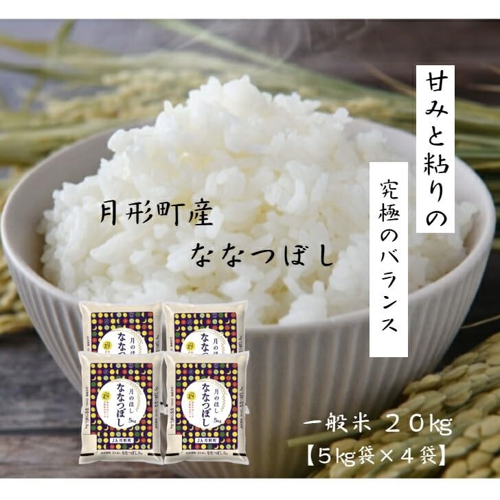Amazon.co.jp: 月のほし ななつぼし白米 5kg×4袋 20kg 北海道月形町産